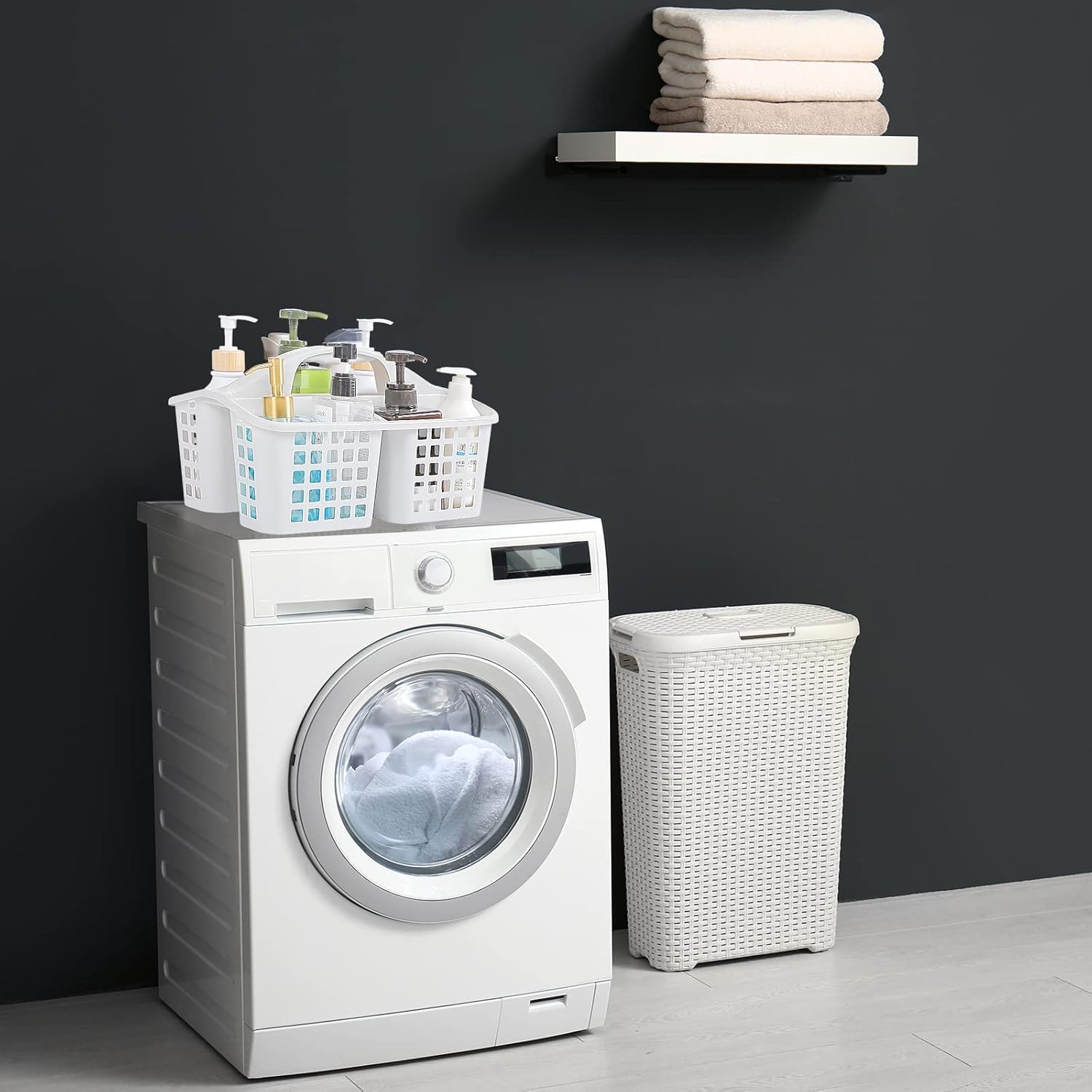 Plastic Shower Caddy Basket with Compartments - Diqqawi Plates