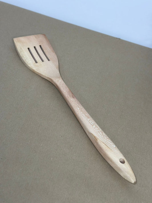 Wooden Lux spatula with Long Handle – Safe for Non-Stick Cookware - Diqqawi Plates
