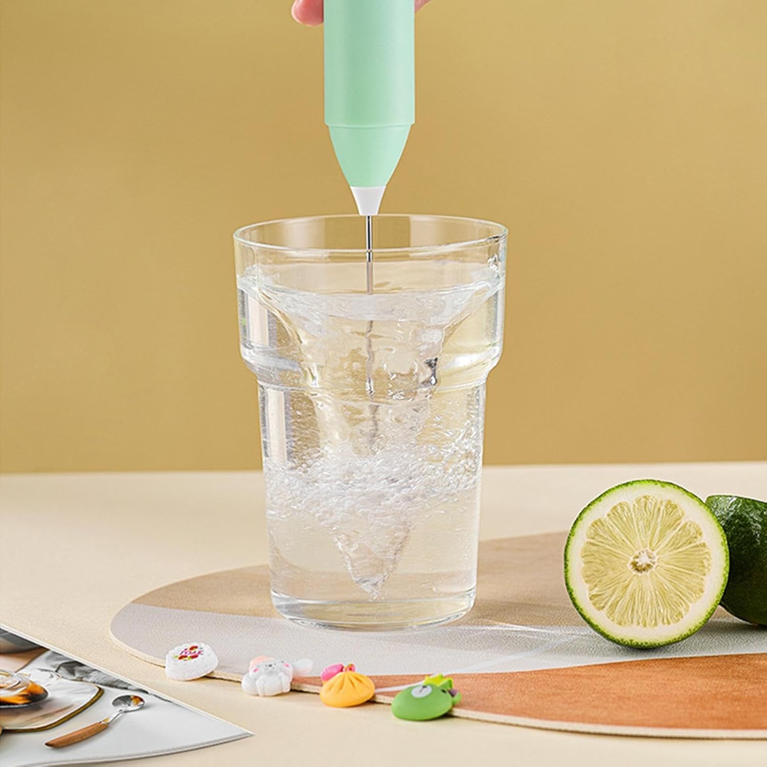 3-Speed Electric Milk Frother with 2 Whisks - Diqqawi Plates