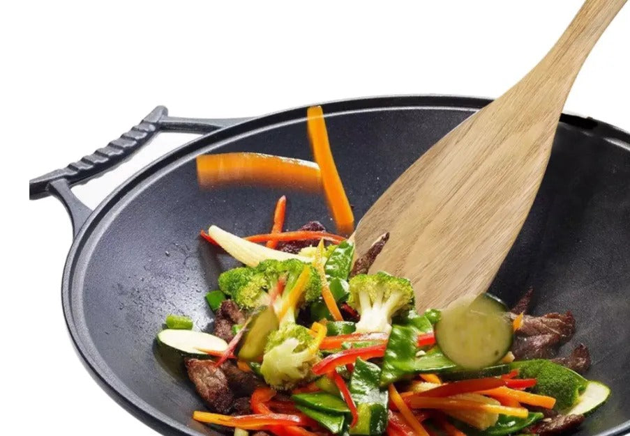6pcs Wood spatula kitchen nonstick Bamboo wood