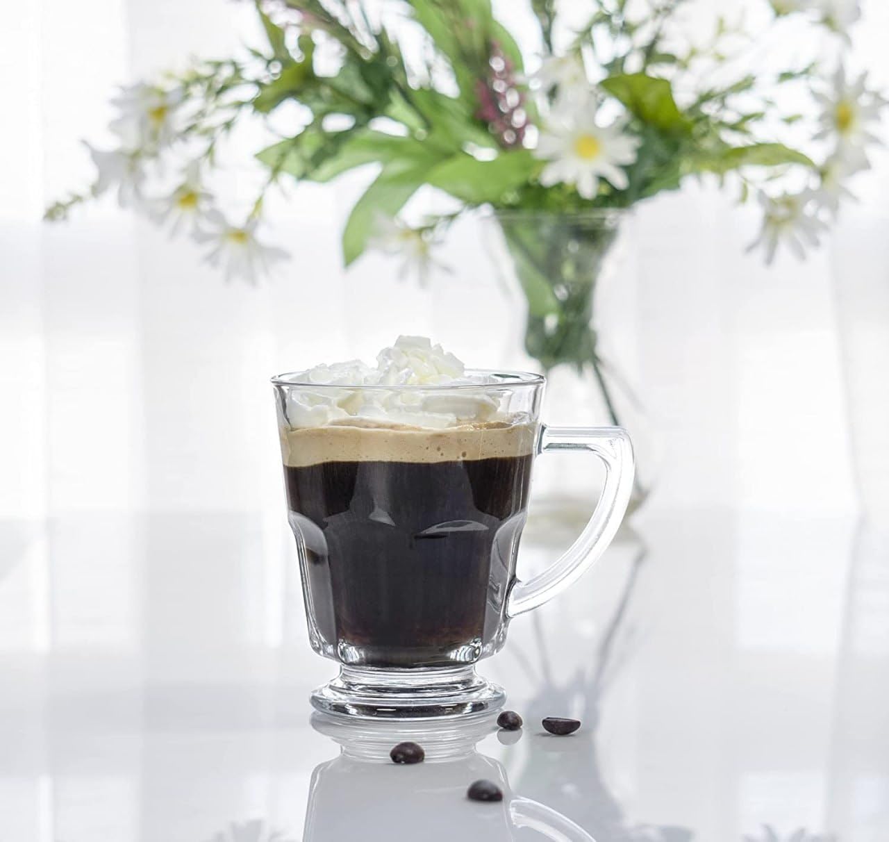 140ML Buston Glass Tea cup with Handle - Diqqawi Plates