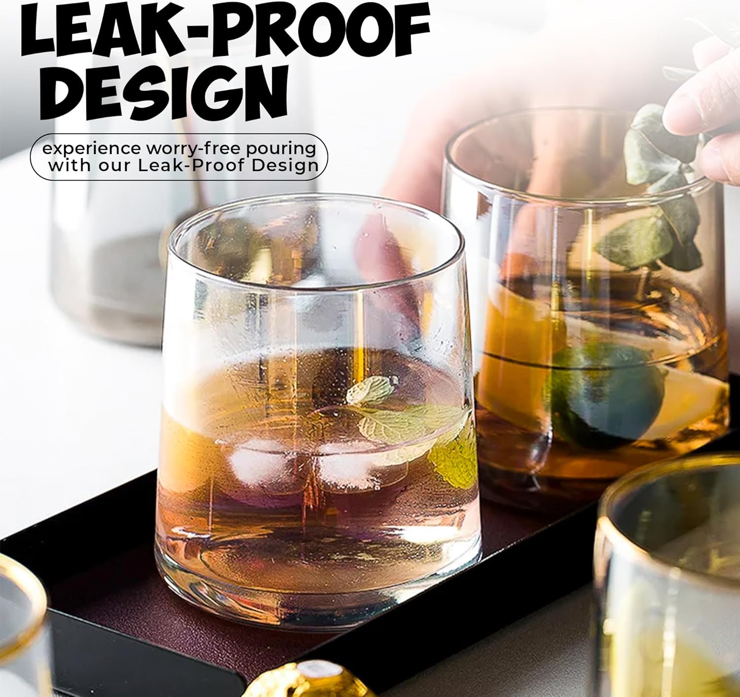 Elegant Vertical Pattern Glass Juice water Jug and 6 cups - Diqqawi Plates