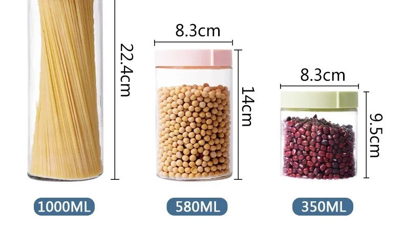 High Quality Glass Storage Jar with Lid - Diqqawi Plates