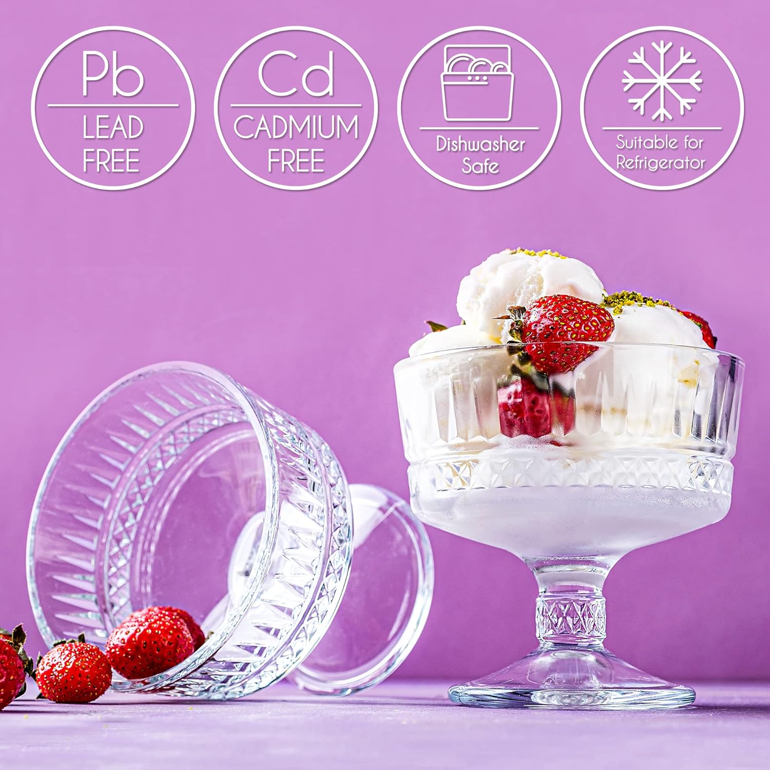 Glass Dessert Bowl 240ml - Diqqawi Plates