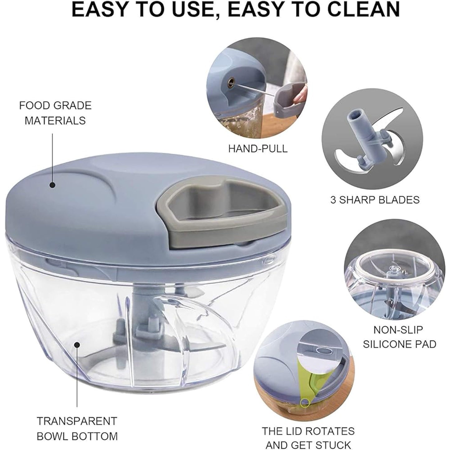 Manual vegetable chopper spin cutter - Diqqawi Plates