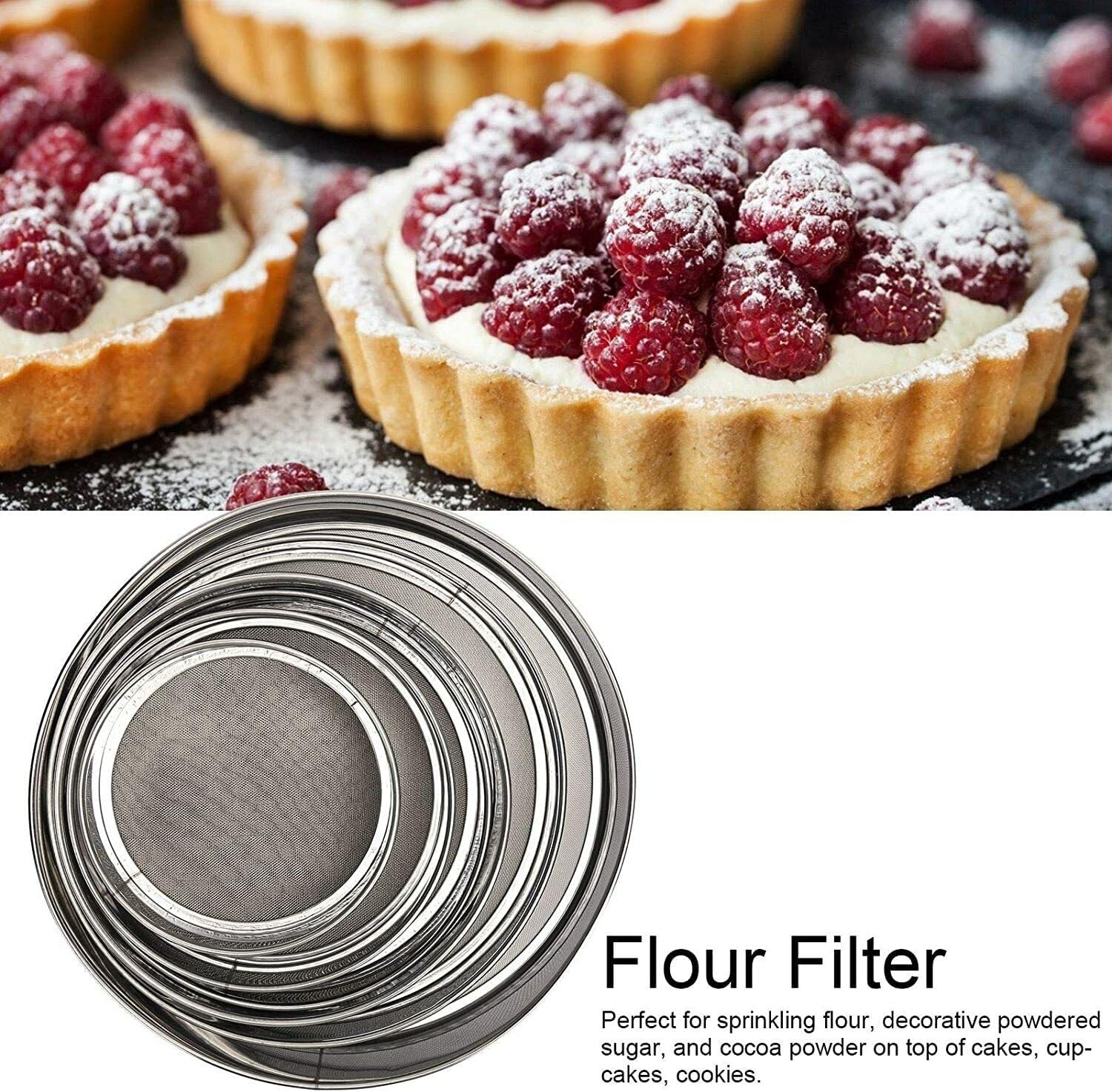 Round Fine Mesh Strainer | Stainless Steel Kitchen Sieve - Diqqawi Plates