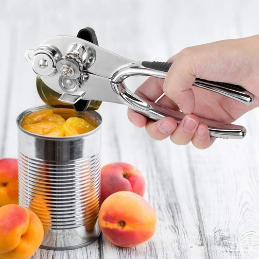 Zinc Alloy Heavy-Duty Can Opener with Ergonomic Grip Handheld - Diqqawi Plates