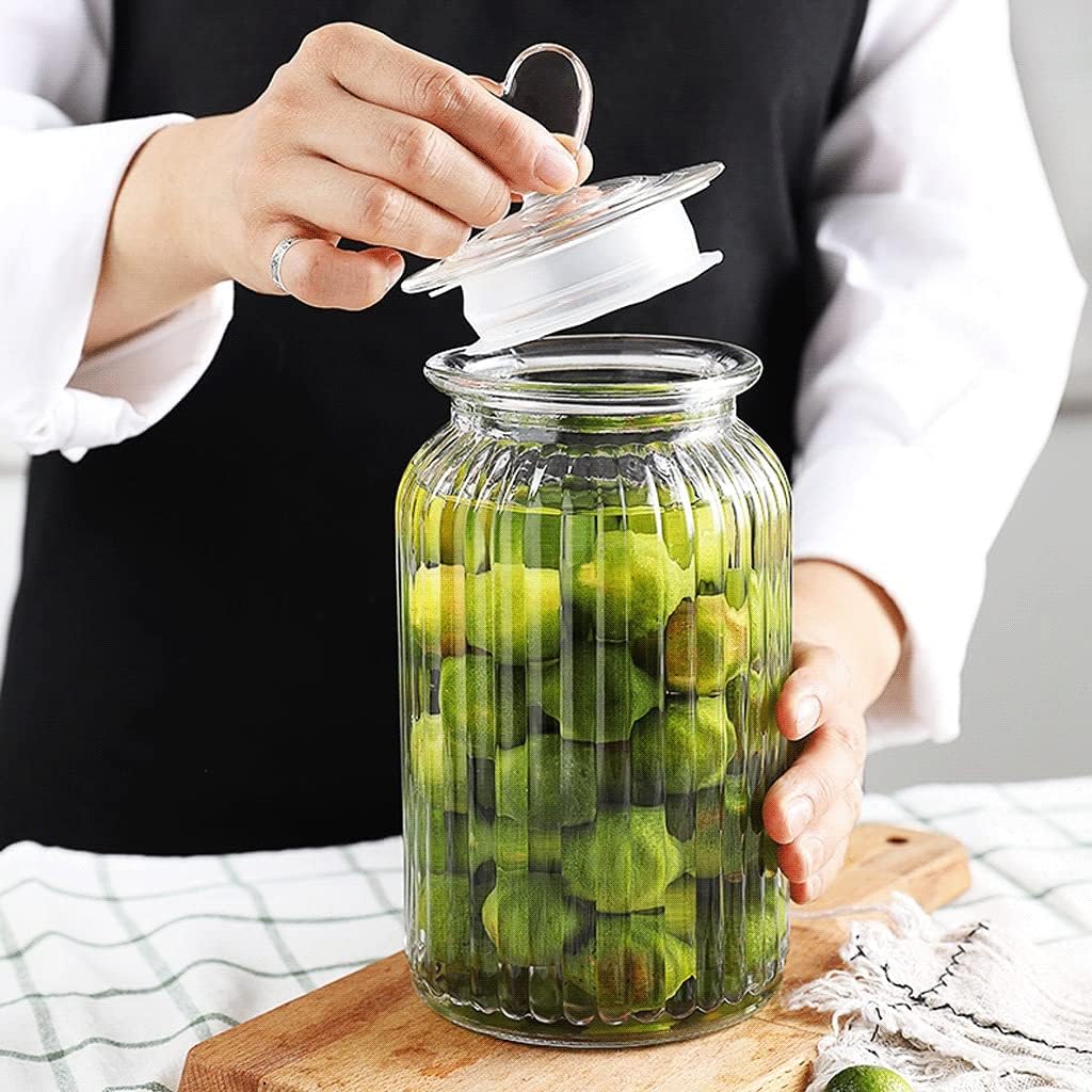 Glass jar storage bottle with Heart Lid - Diqqawi Plates