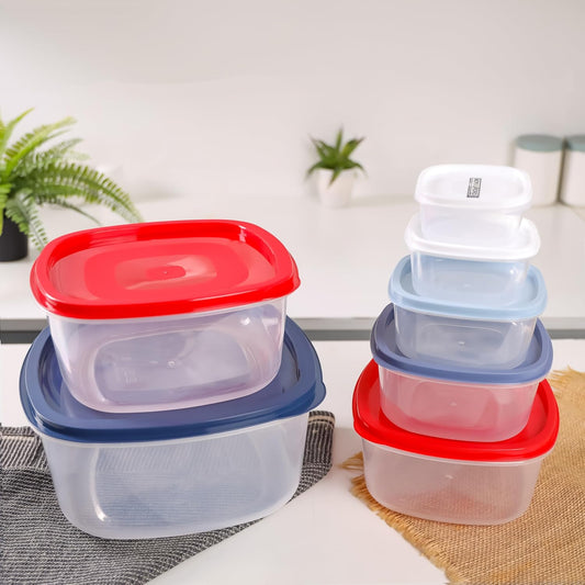 7pcs Plastic Square Storage Box Set - Diqqawi Plates