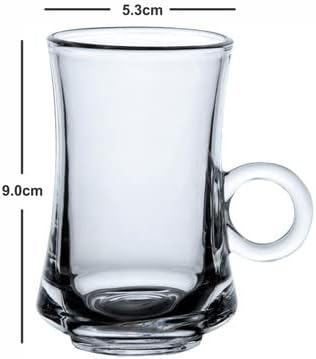 118ML Glass Tea coffee cup with plate - Diqqawi Plates