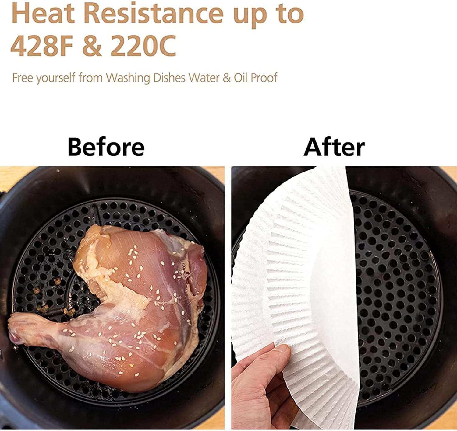 50 pcs Air Fryer Paper Liners - Diqqawi Plates