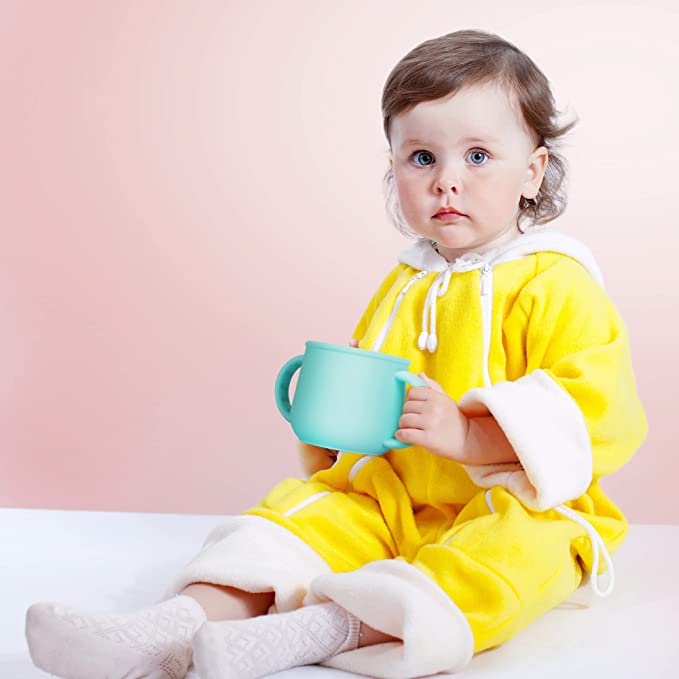 Silicone Cup Toddler with Straw and 2 Lids - 150ml - Diqqawi Plates