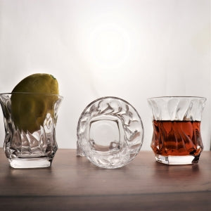 250 ML Platinum Drinking Glass with Braided Designy - Diqqawi Plates