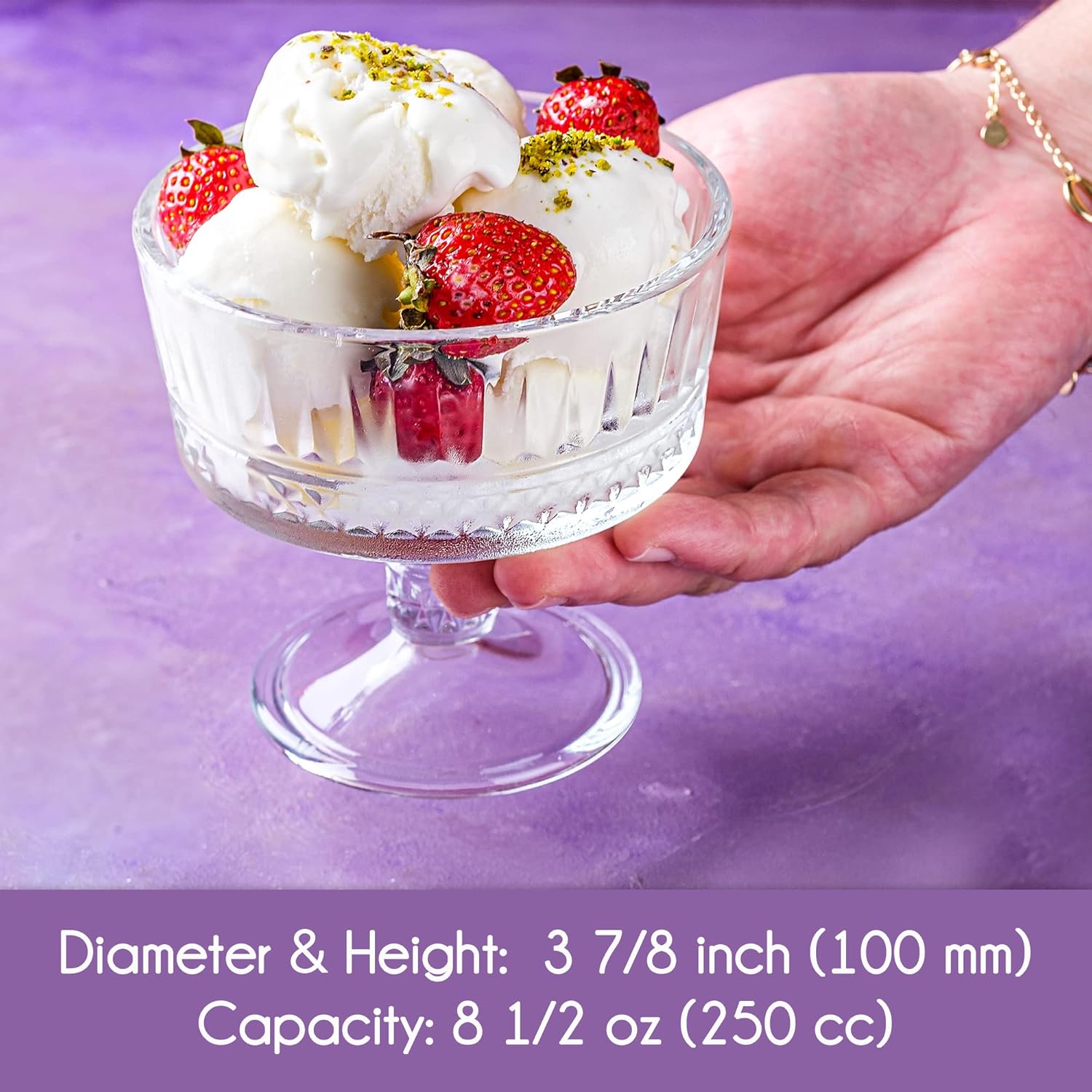Glass Dessert Bowl 240ml - Diqqawi Plates