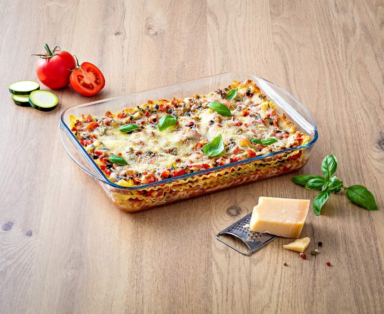 Clear Bake RectangleTempered Glass Casserole - Diqqawi Plates