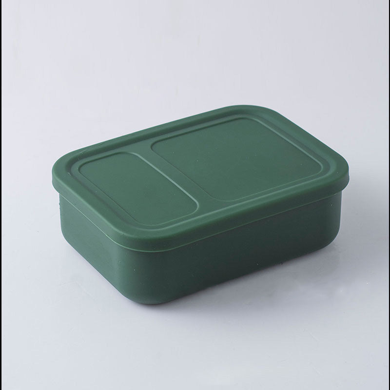 2 Removable Compartment Silicone Lunch Box Reusable for Kids and Adults - Diqqawi Plates
