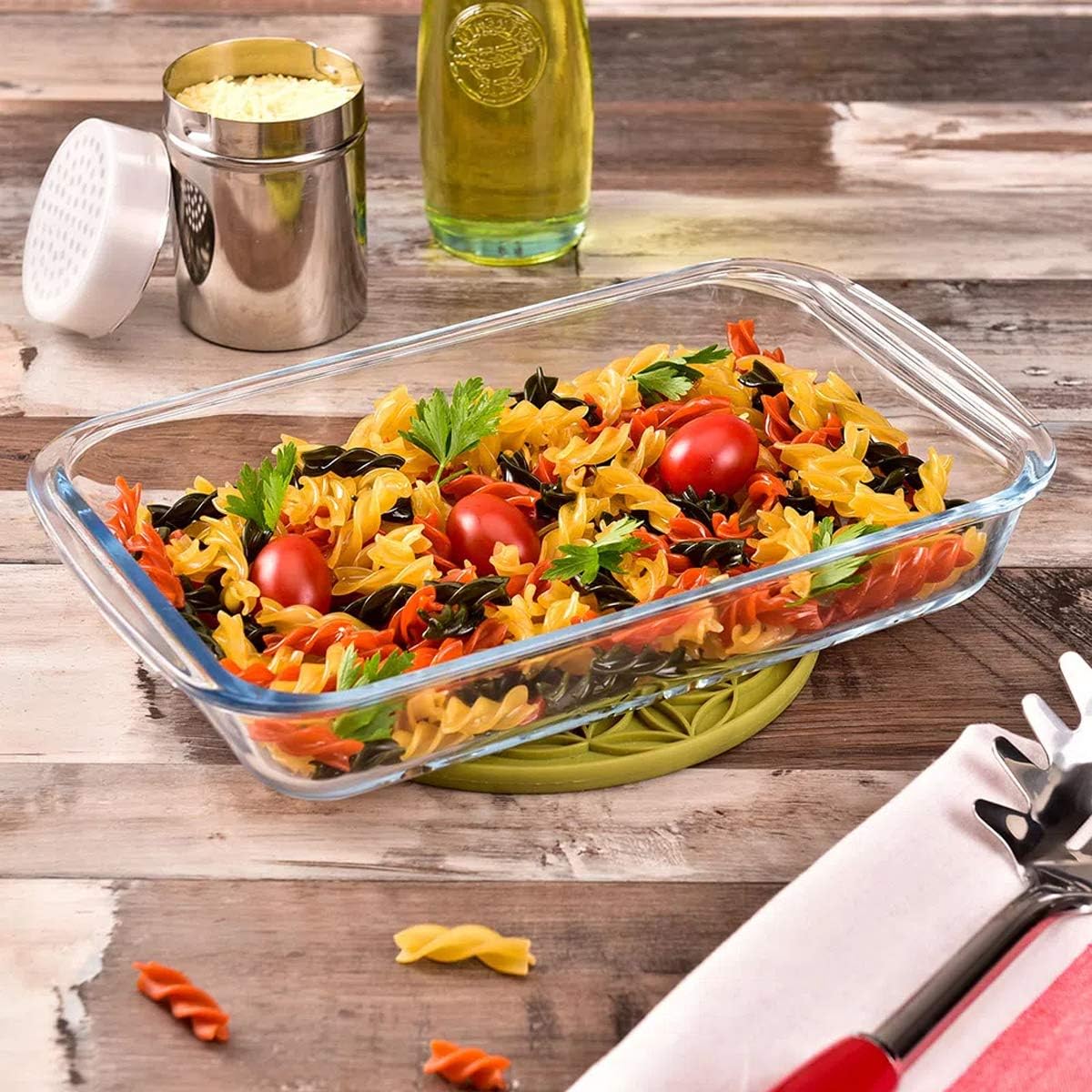 Clear Bake RectangleTempered Glass Casserole - Diqqawi Plates