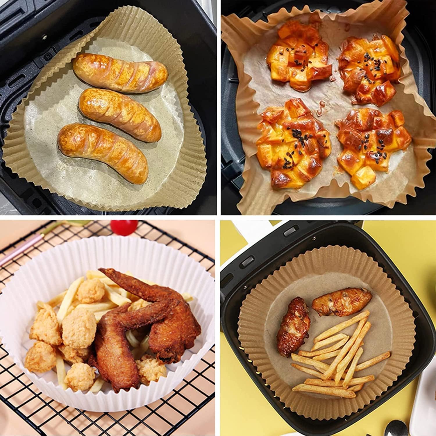 50 pcs Air Fryer Paper Liners - Diqqawi Plates