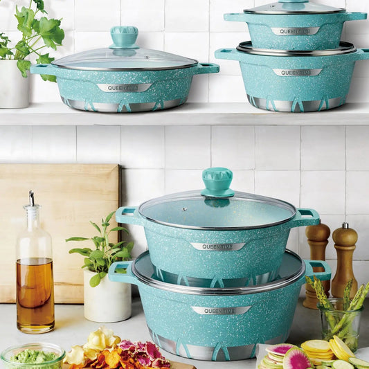 HotChef Eco-friendly Energy Saver Nonstick granite casserole - Diqqawi Plates