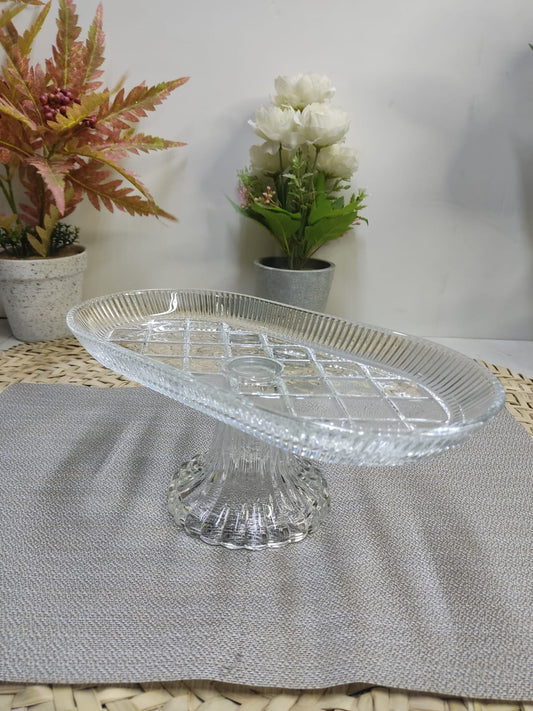 Glass Footed Stand for Cakes, Candies & Fruits