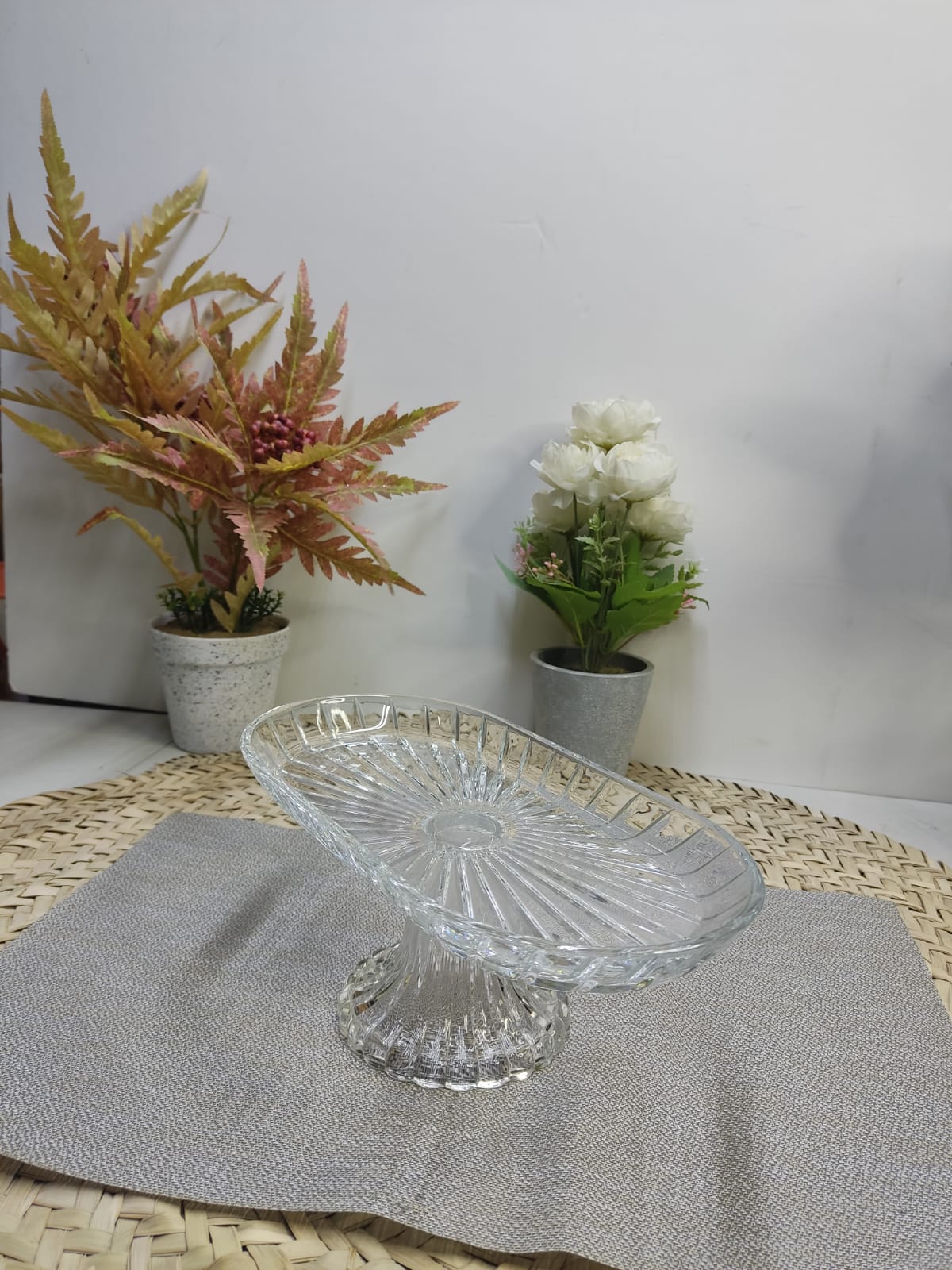 Glass Footed Stand for Cakes, Candies & Fruits