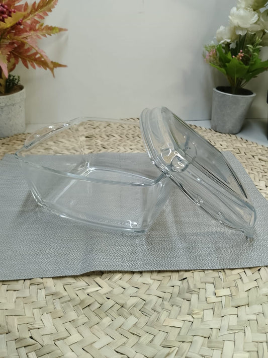 2.5L Large Glass Serving Casserole Pot – Perfect for Salads, meals & Soups