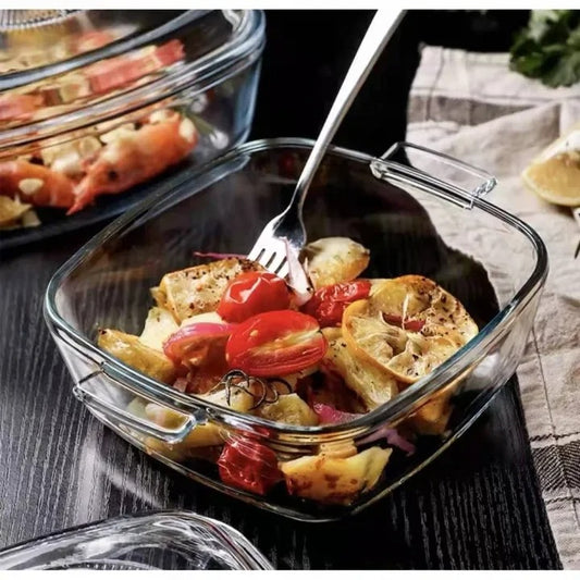 2.5L Large Glass Serving Casserole Pot – Perfect for Salads, meals & Soups