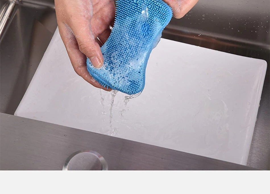 2pcs set Durable Silicone Dish Scrubber Sponge Scrub - Diqqawi Plates