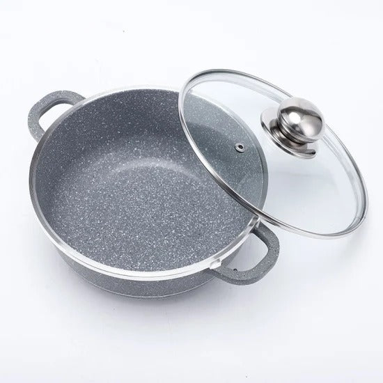 Eco-friendly Nonstick granite Low casserole 28 cm - Diqqawi Plates
