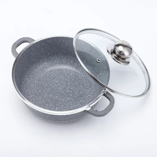Eco-friendly Nonstick granite Low casserole 28 cm - Diqqawi Plates