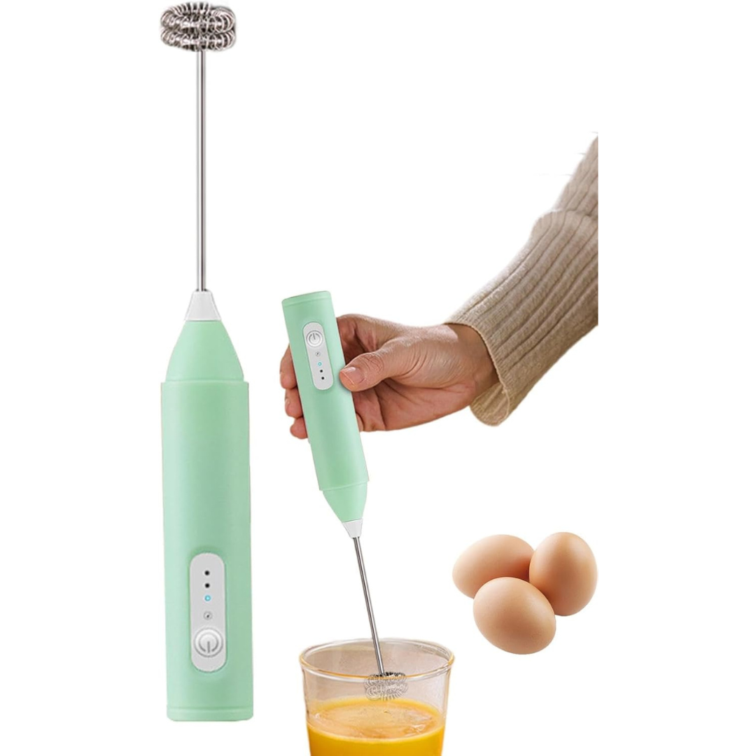 3-Speed Electric Milk Frother with 2 Whisks - Diqqawi Plates