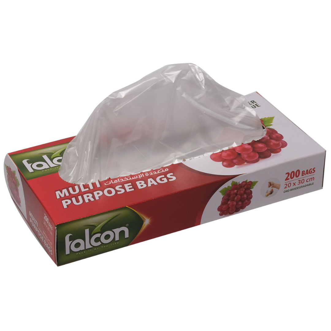 Falcon Multipurpose Bags - 200 Bags - Diqqawi Plates