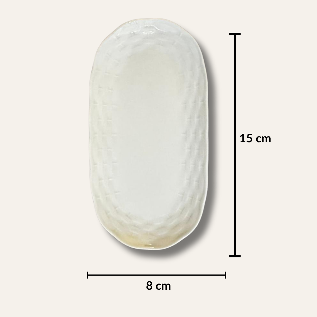 Small Oval Plate for breakfast 15x8 cm - Diqqawi Plates