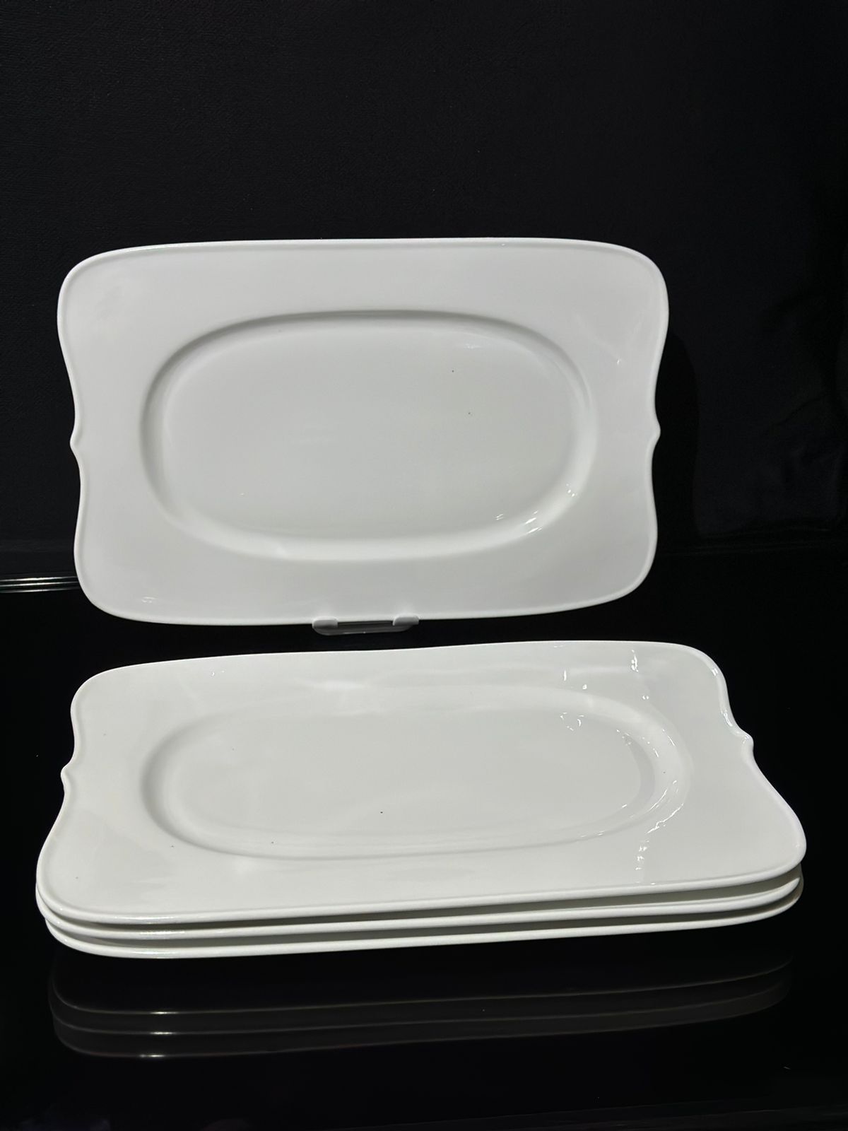Luxury rectangular White Large Tray 35x24cm - Diqqawi Plates