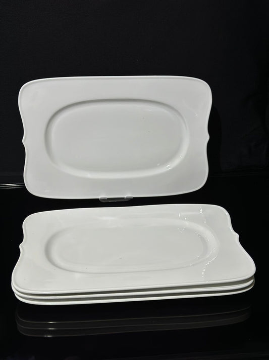 Luxury rectangular White Large Tray 35x24cm - Diqqawi Plates