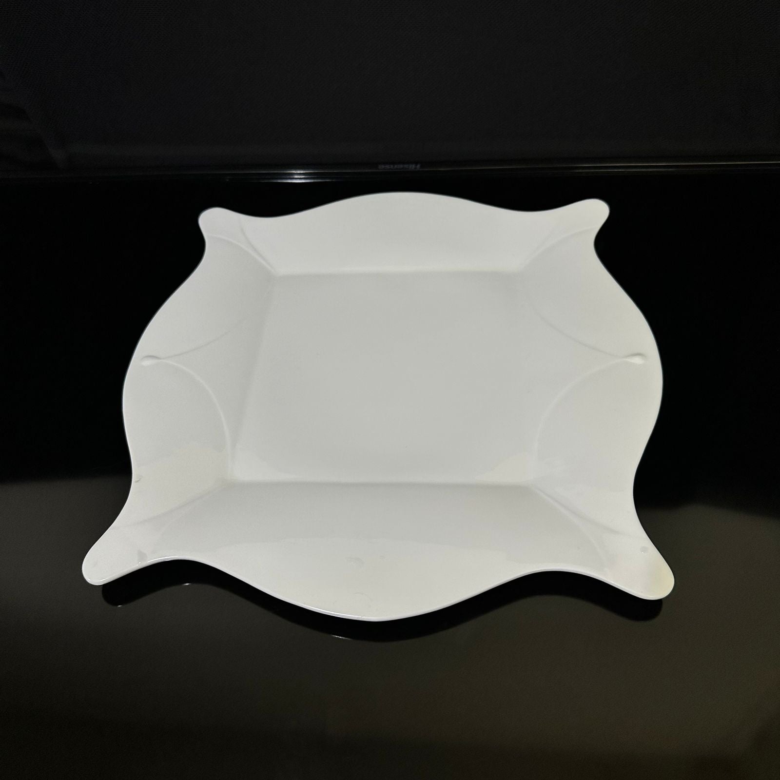 Luxury Square White Porcelain Plate styl4 - Diqqawi Plates