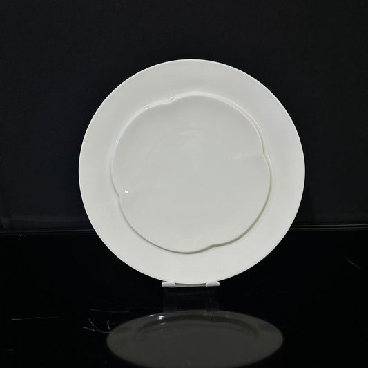 Luxury circle White Porcelain Plate styl8 - Diqqawi Plates