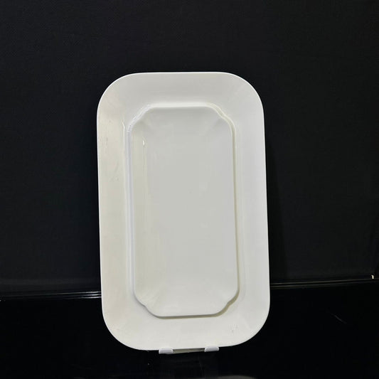 Luxury Rectangle White Porcelain Plate styl - Diqqawi Plates