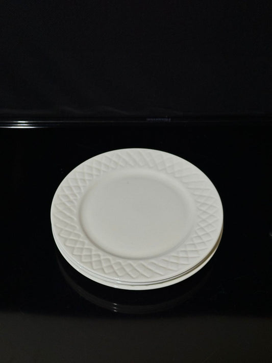 Luxury Decorated White flat plate porcelain styl11 - Diqqawi Plates