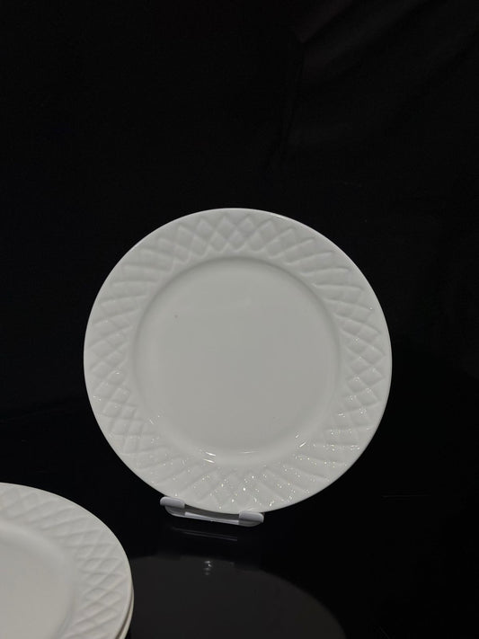 Luxury Decorated White flat plate porcelain styl11 - Diqqawi Plates