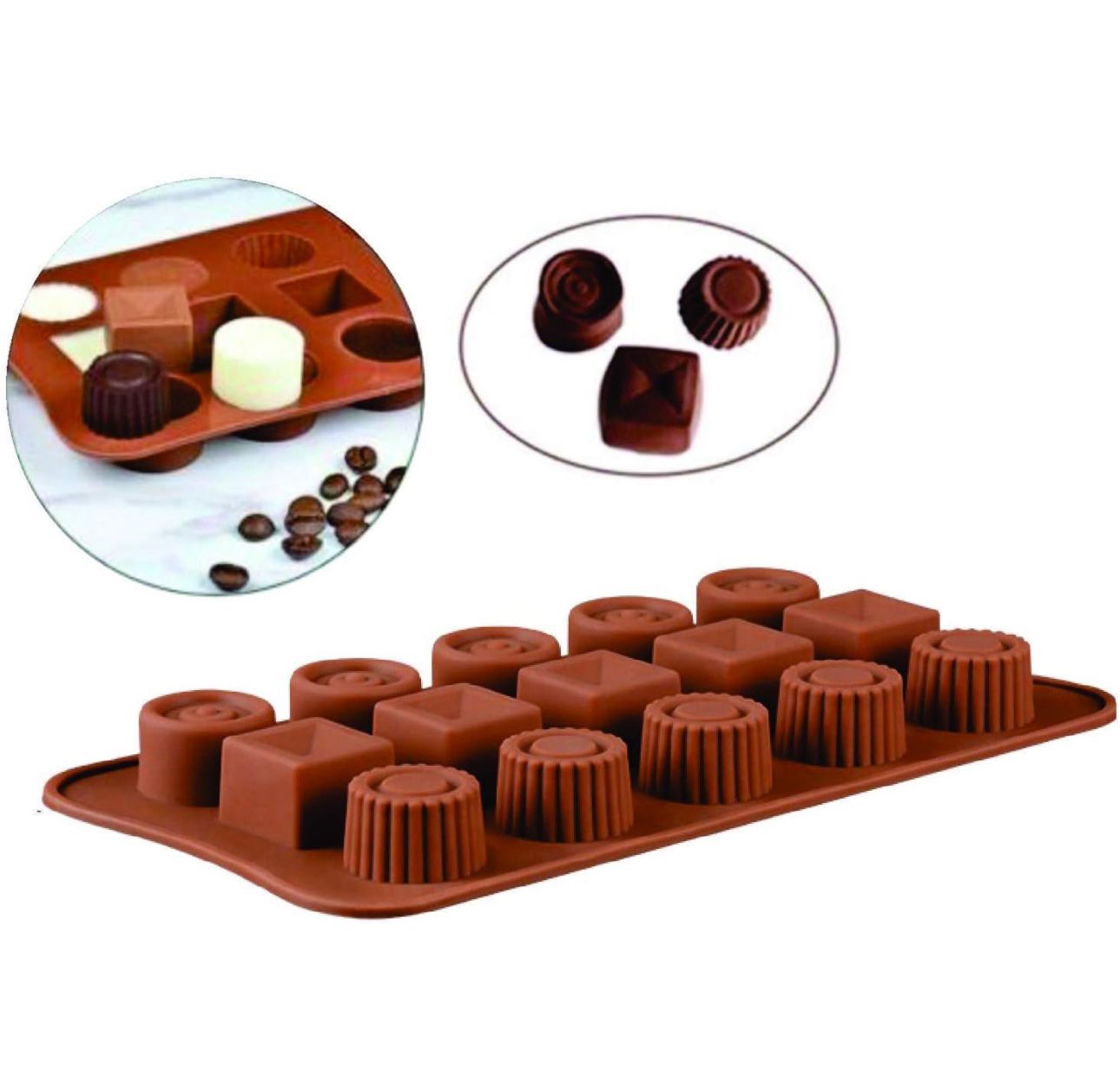 Silicone Chocolate Ice Cube Molds - Diqqawi Plates
