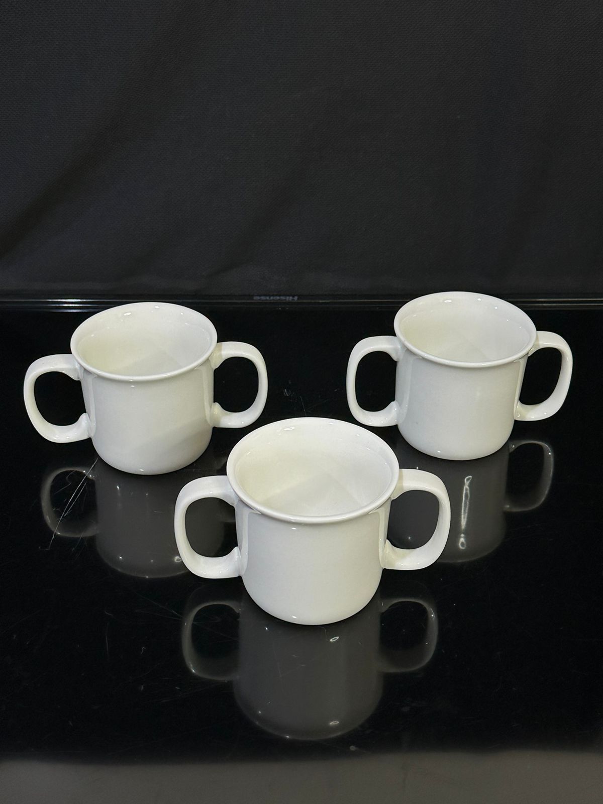 2pcs set Medium Ceramic cup with 2 handles - Diqqawi Plates