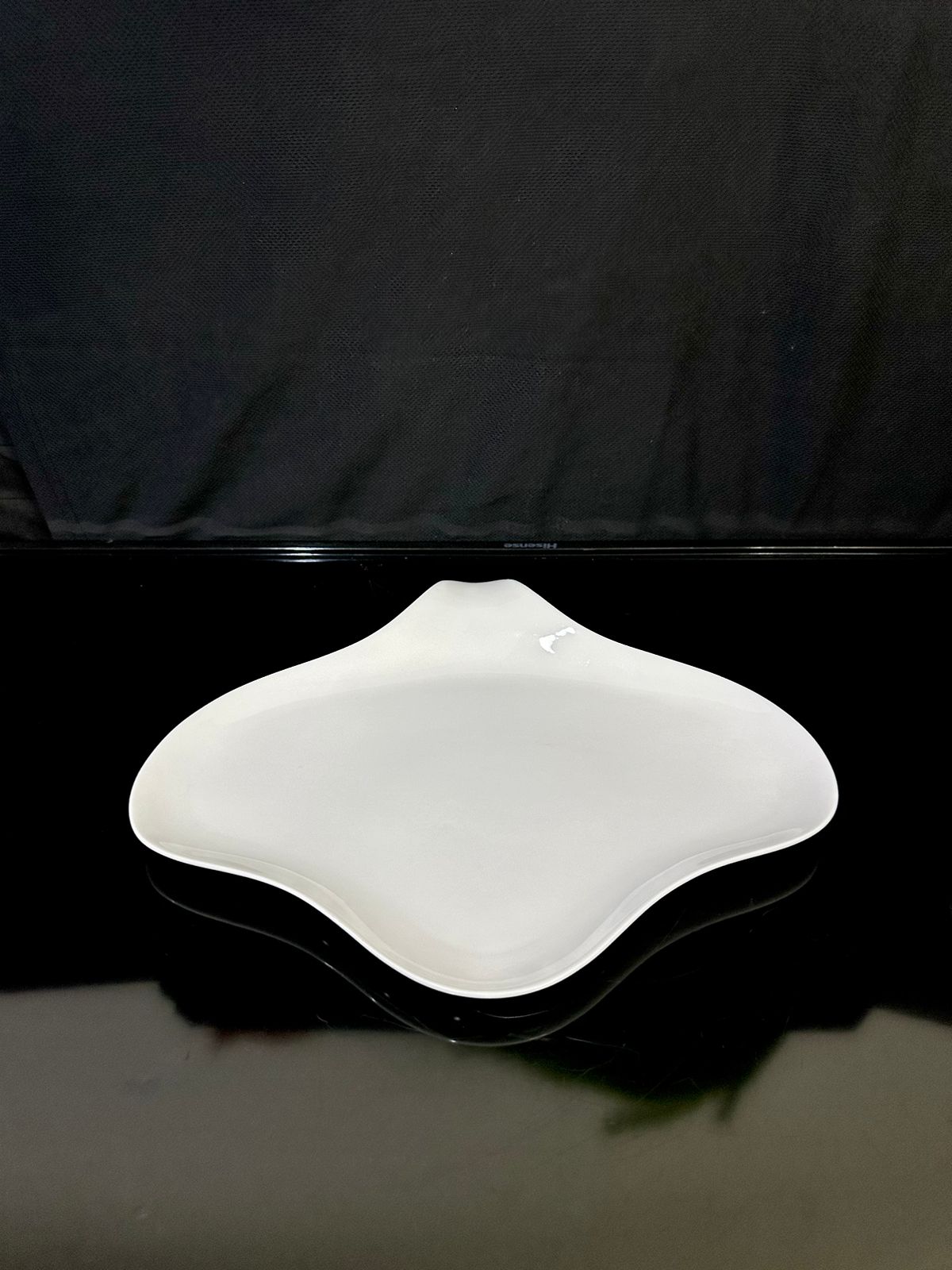 Stylish Oval Bright White Porcelain Serving Plate - Diqqawi Plates