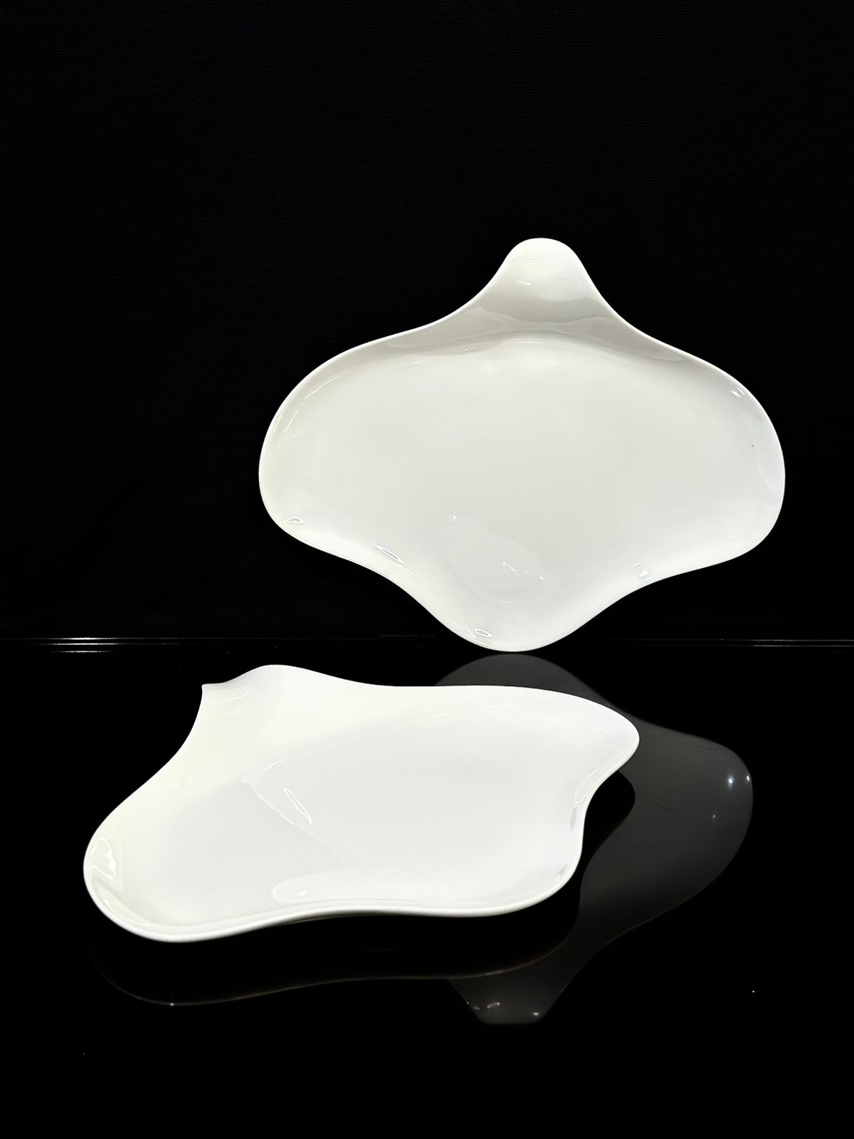 Stylish Oval Bright White Porcelain Serving Plate - Diqqawi Plates