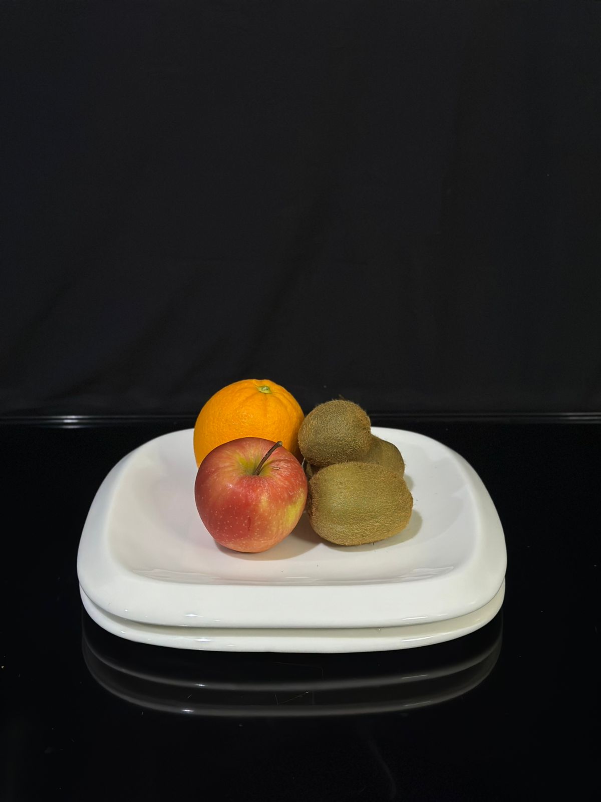 Medium Square Heavy White Porcelain Plate 25x25cm - Diqqawi Plates