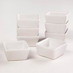 Small Square Porcelain Sauce container - Diqqawi Plates