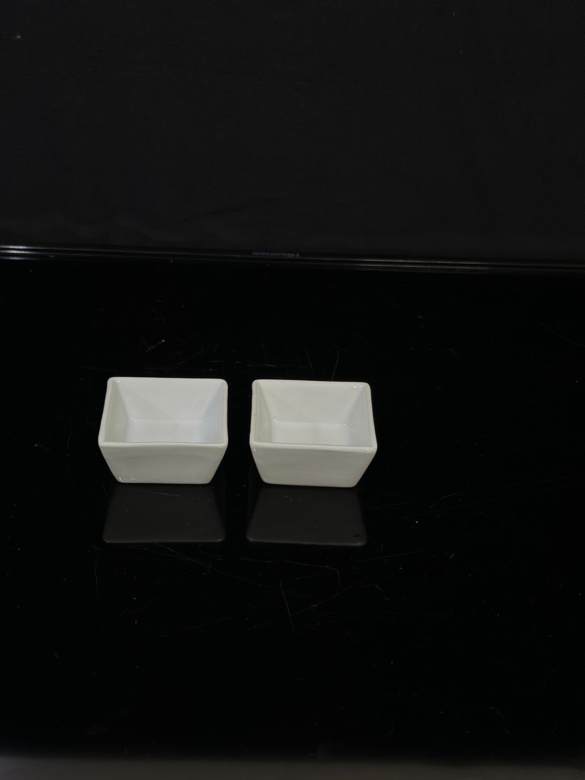 Small Square Porcelain Sauce container - Diqqawi Plates
