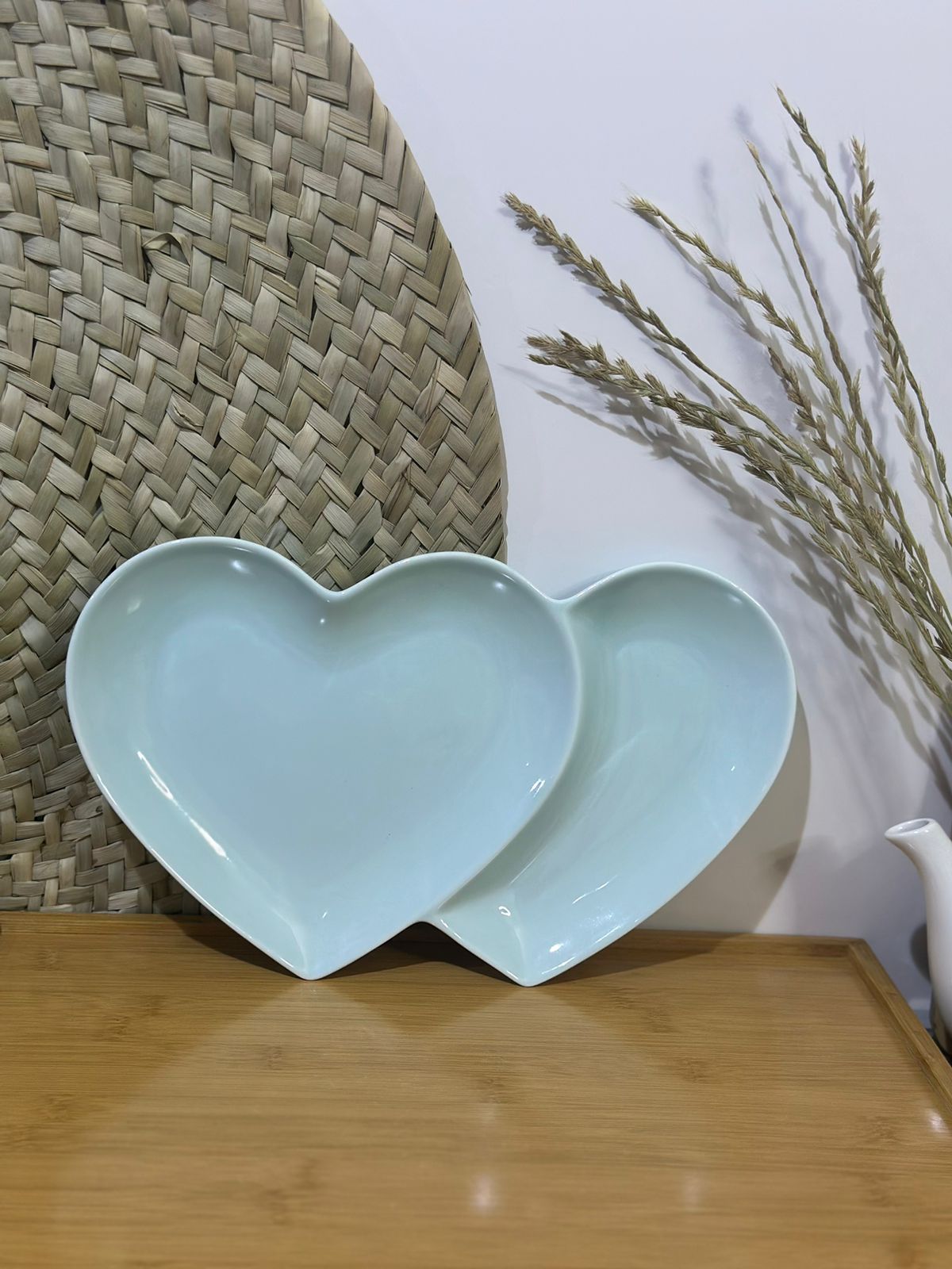 3 pcs set colored Stylish Love plate & 2 bowls - Diqqawi Plates