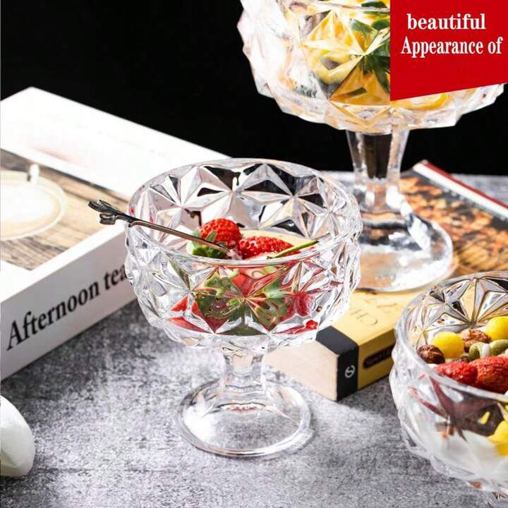 Glass Dessert Bowls 325ml - Diqqawi Plates