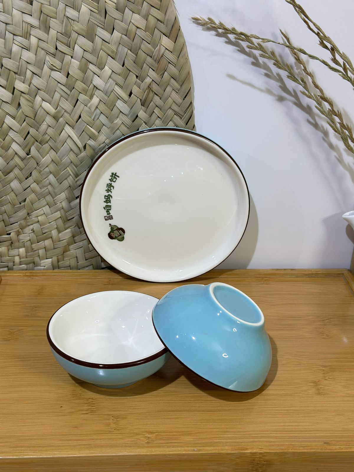 3 pcs set colored plate & bowls styl1 - Diqqawi Plates